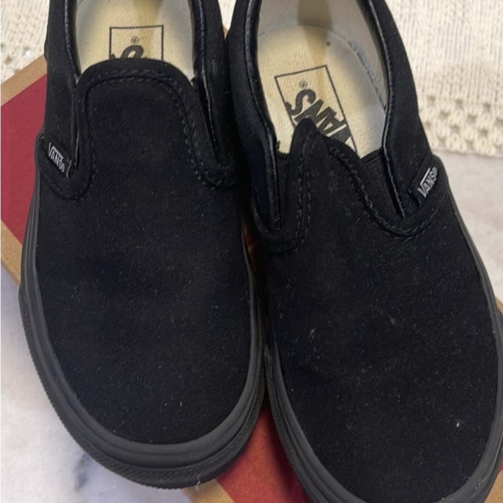 Vans Kids Black Slip-On Shoes